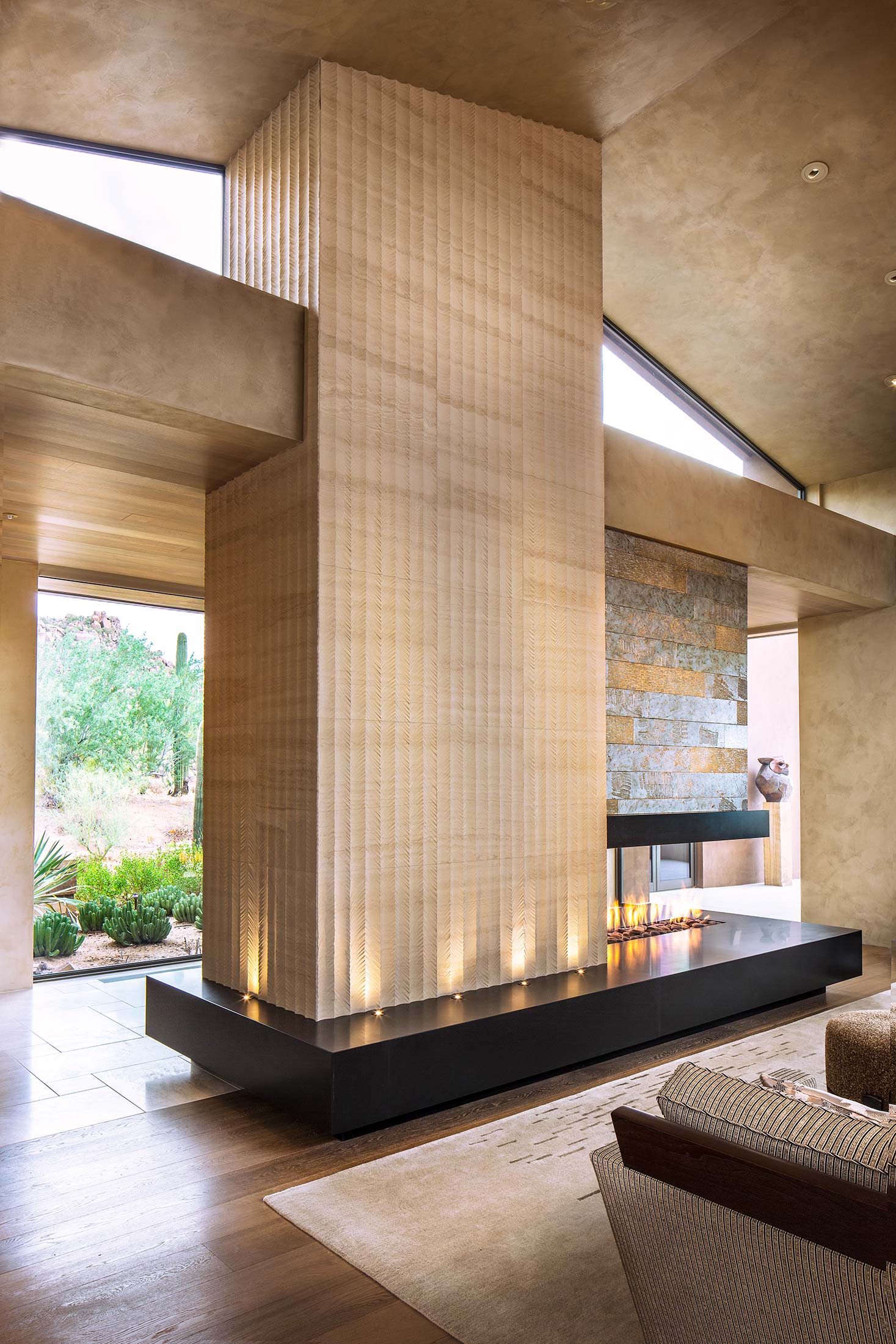 interior design scottsdale arizona modern fireplace
