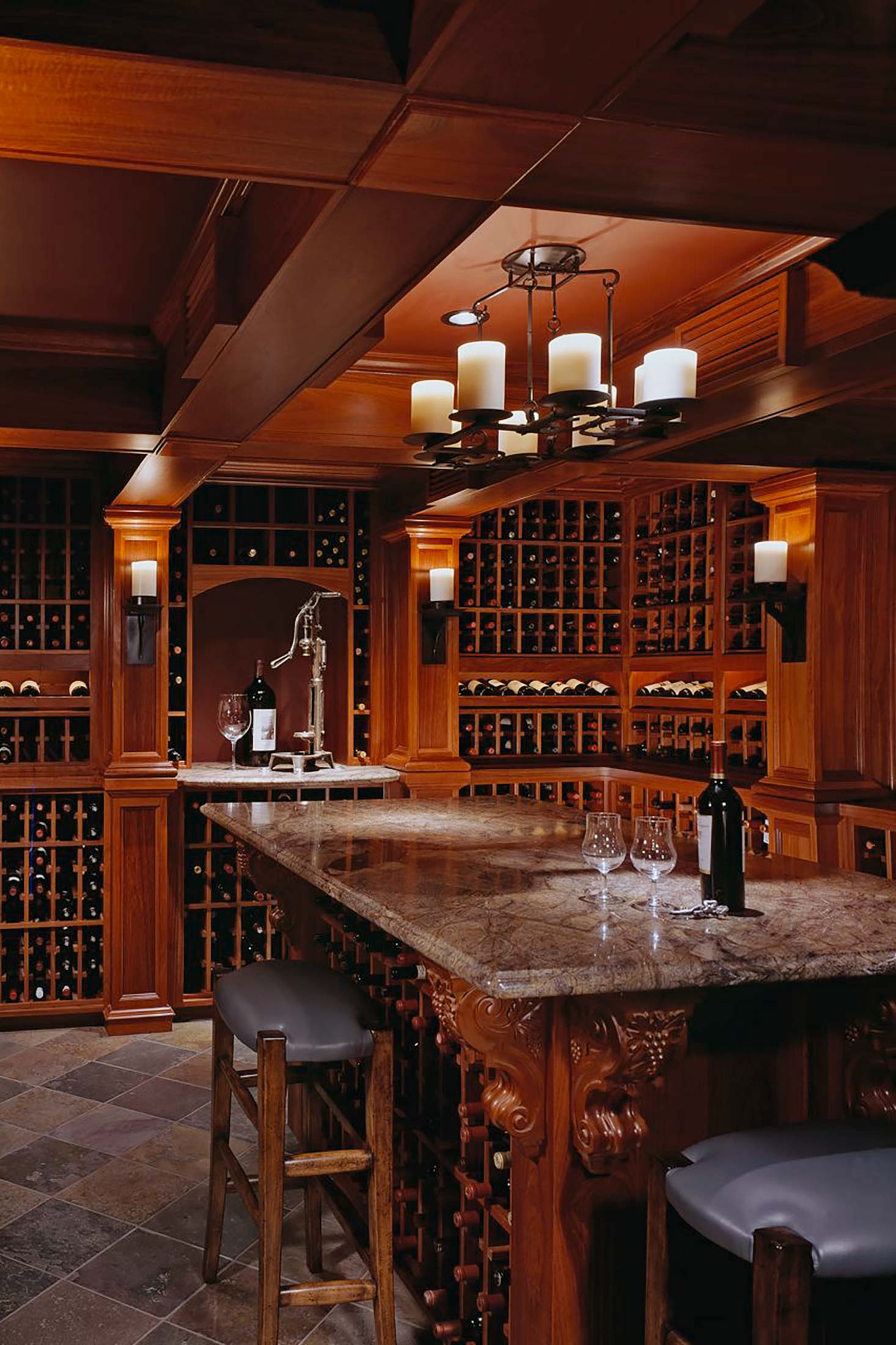 interior design saratoga california wine room